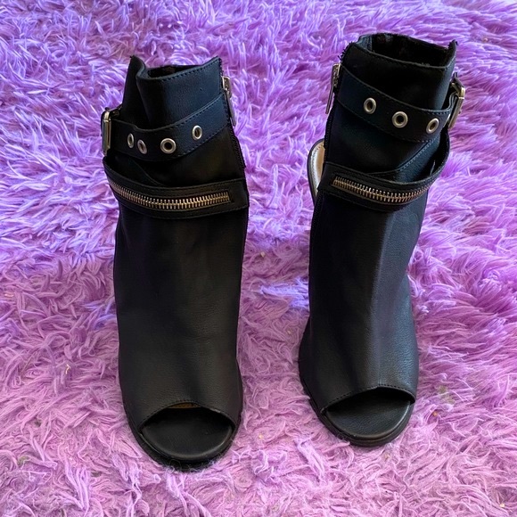 Host Pick✨Call It Spring Peeptoe Ankle Zip Boots - Picture 5 of 12